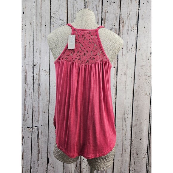 Maurices Women's Small Pink Paisley Surplice Wrap Tank Top Blouse Shirt NEW NWT - Picture 3 of 8